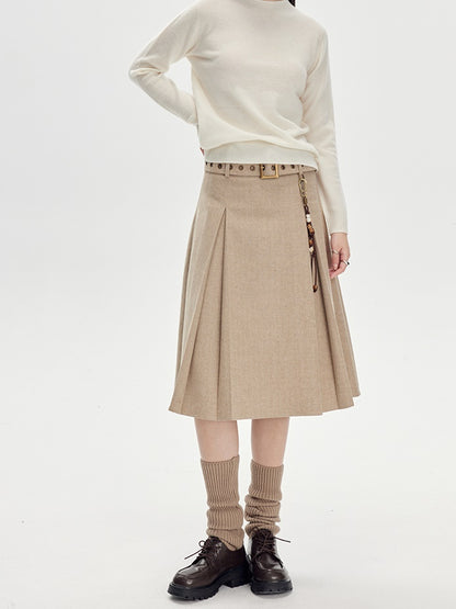 Woolen PLEATED SKIRT