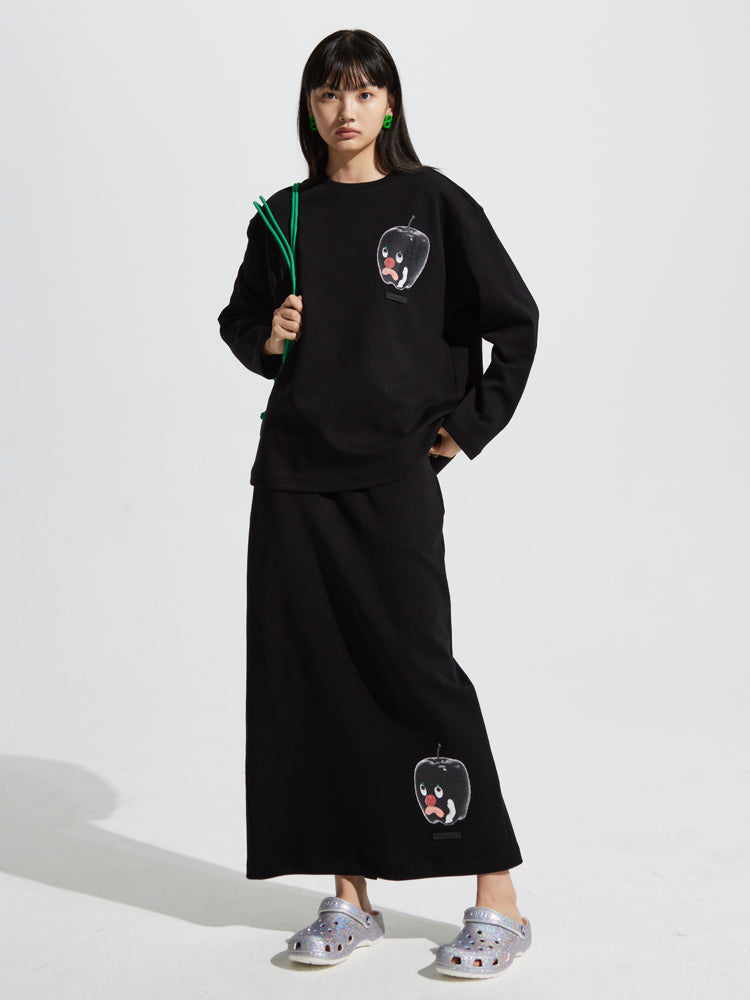 Unique Nichi Conspicuous Monotone Pullover&amp;Skirt