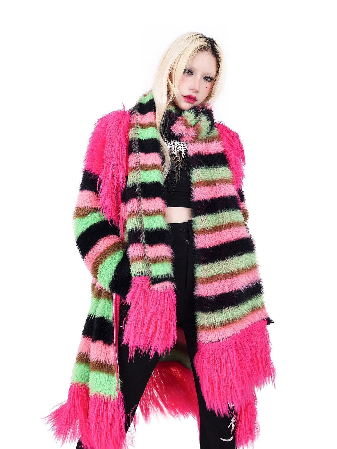 Impact Color Stripe Knitted Mufffler