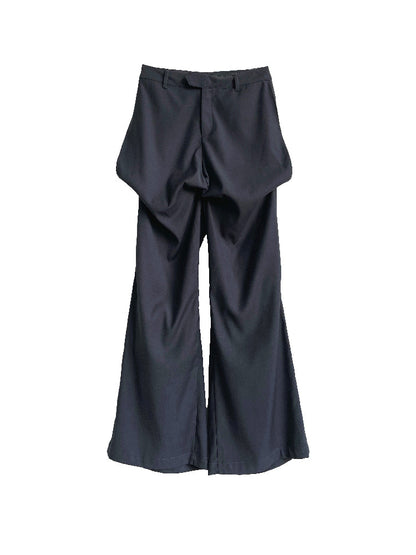 Low-Waist Loose Strait-Leg Pants