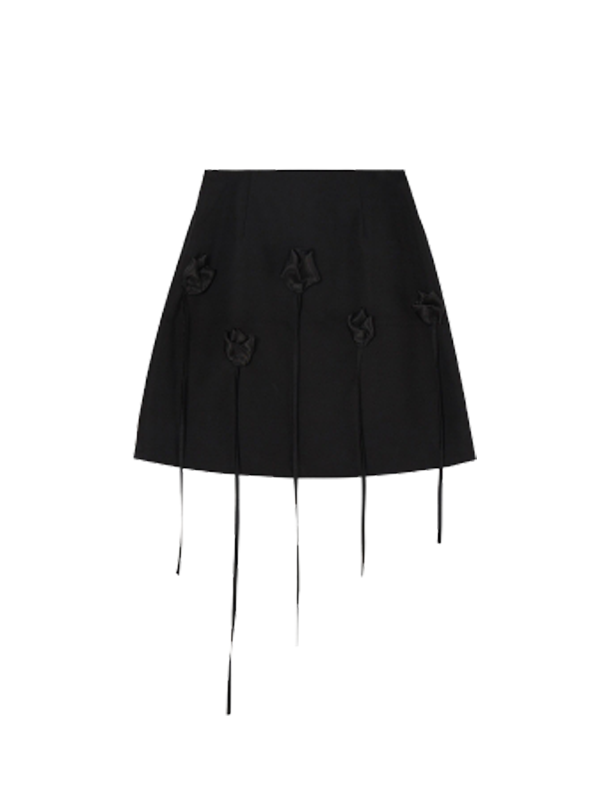 Tulip Stitch High Waist A-Line Skirt