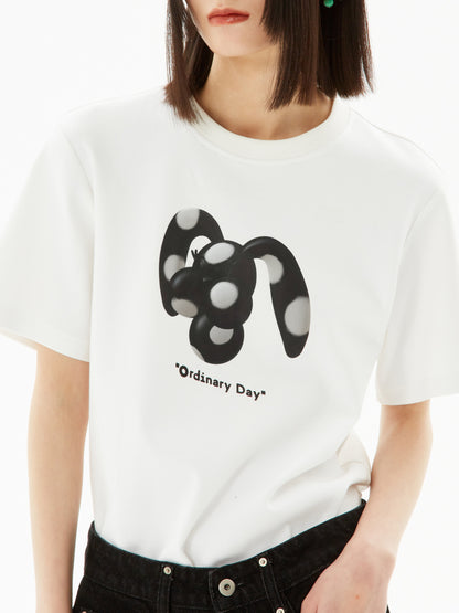 T-shirt unisexe à pois lapin