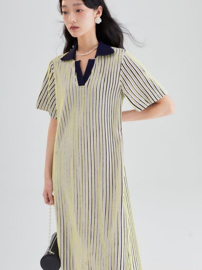 Retro Stripe POLO Dress