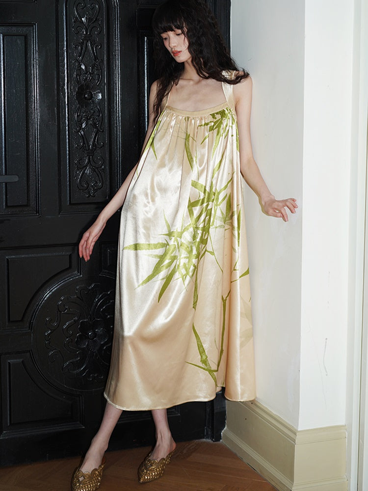 Drucken des chinesischen Style Long Slip Kleid