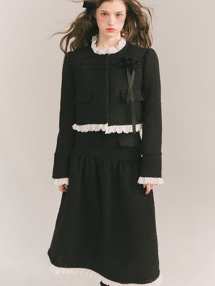 Wool Small Fragrant Jacket &amp; Skirt