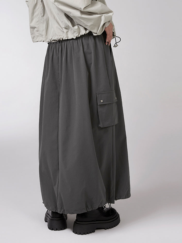 Drawstring Versatile Workwear Skirt