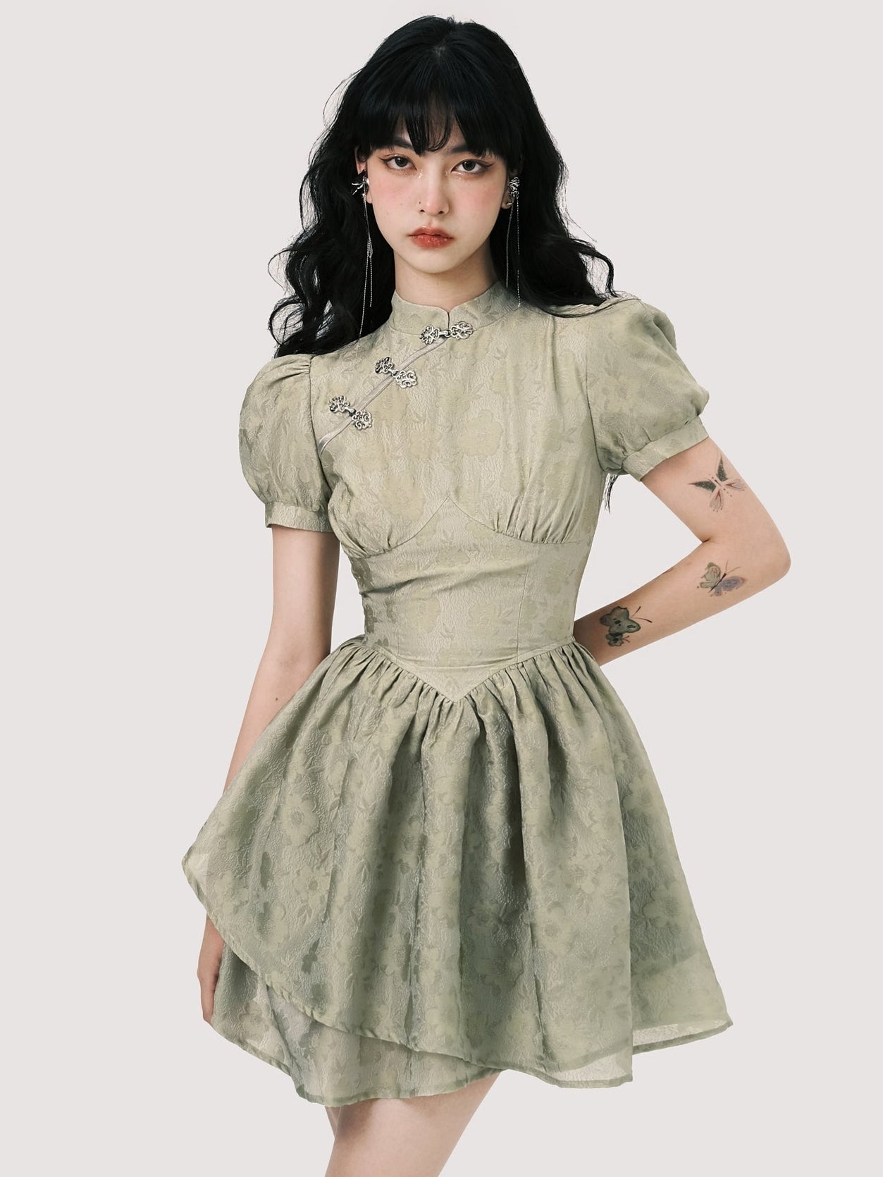 Retro Country Style Cheongsam Dress