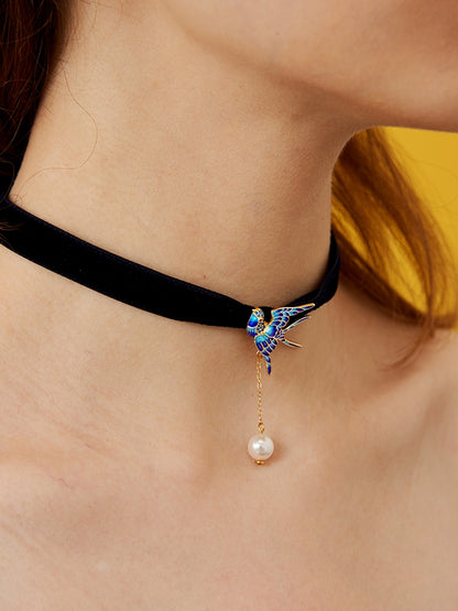 Cloisonne schlucken Choker