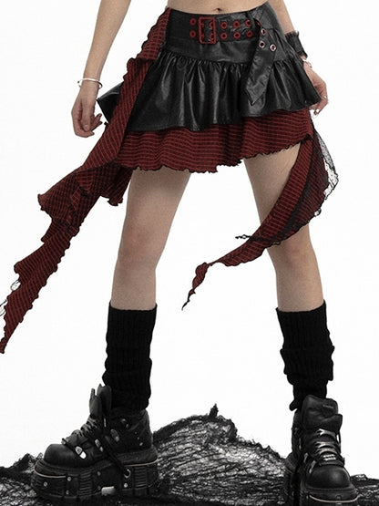 Y2K Goth Casual Irregular Skirt &amp; Tube Top