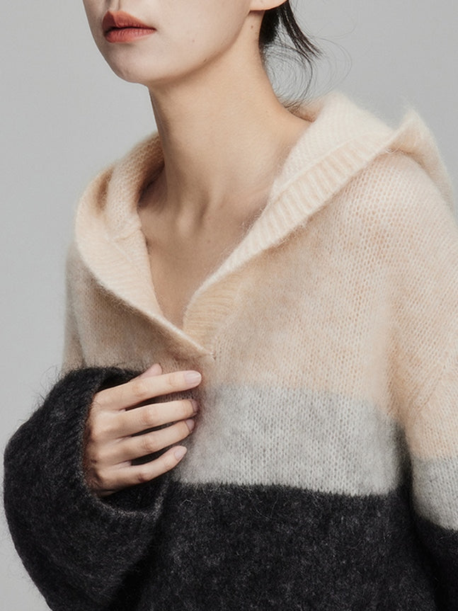 Mohair Colorblock -Pullover