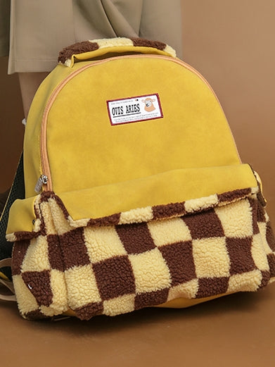 Lamb Velvet College Backpack