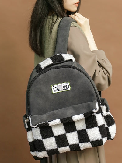 Lamb Velvet College Backpack