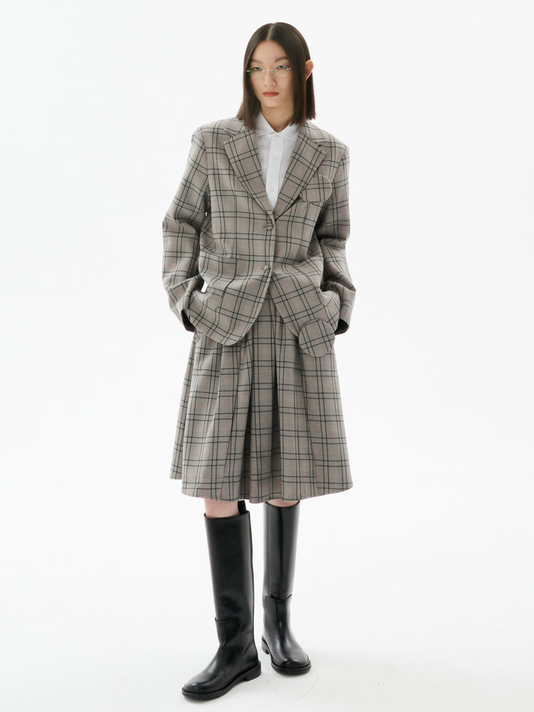 Britische Plaid -Freizeitjacke