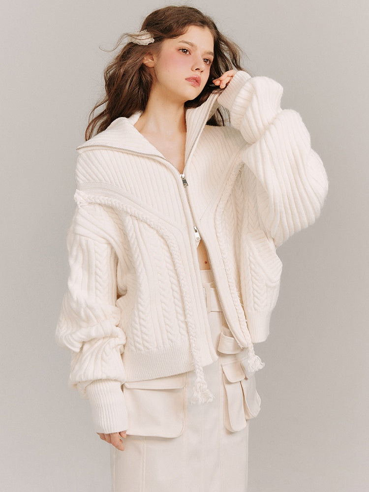 Knit Zip Cardigan