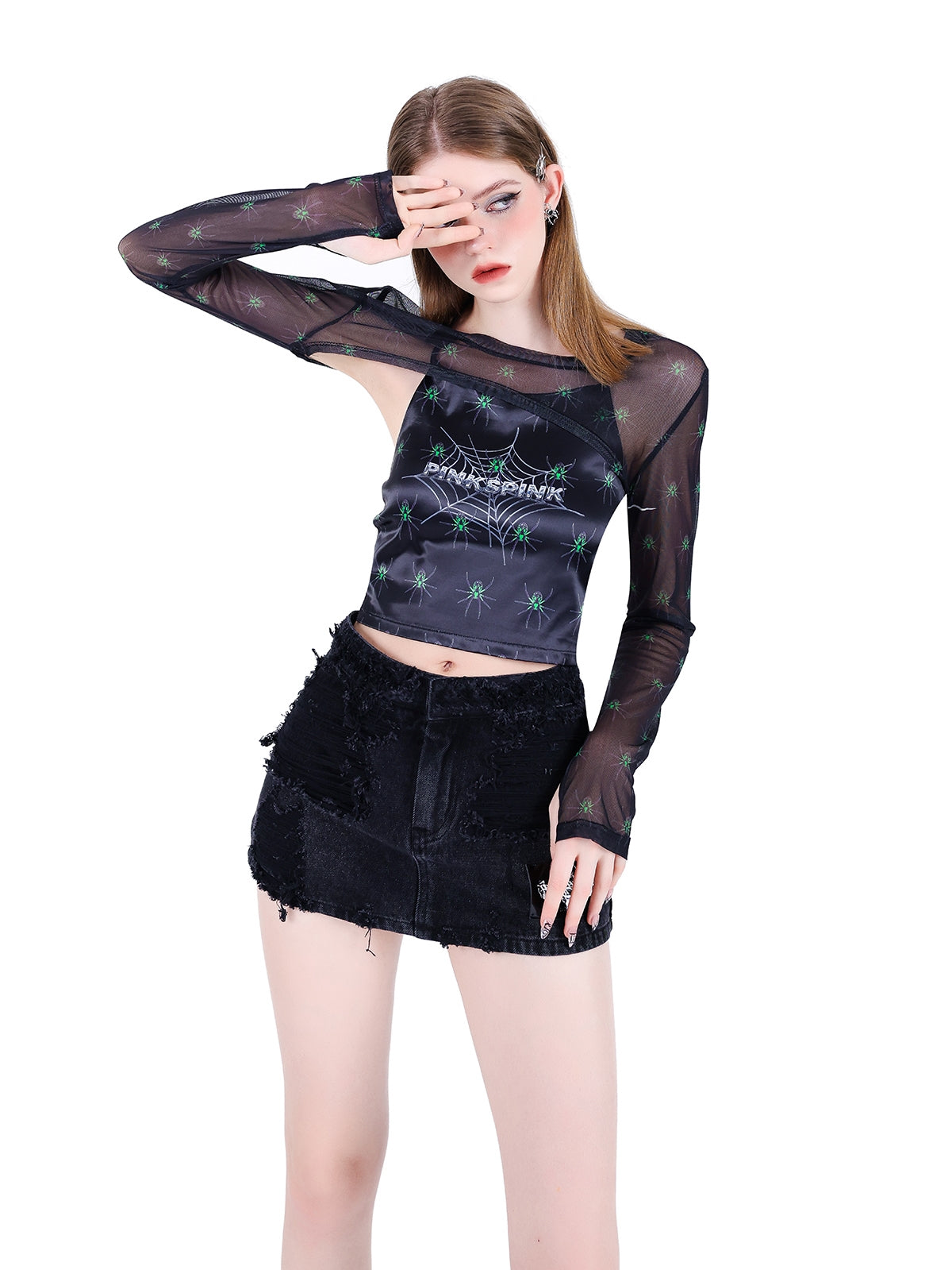 Spider Heavy Industry Sexy Y2k Skirt