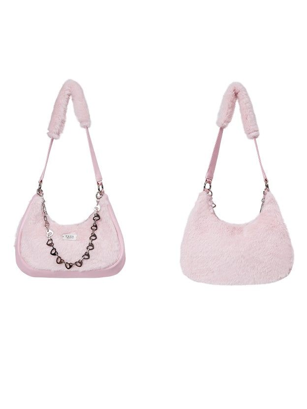 Prada Re-edition 2000 Mini Shearling Shoulder Bag In Pink