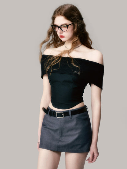 High Waist Hip A-Line Skirt