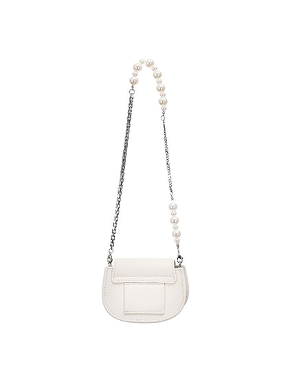 Mini Chain Diagonal Leather Bag