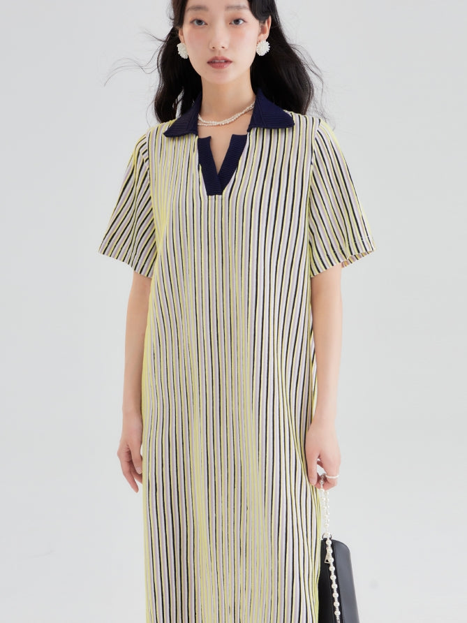 Retro Stripe POLO Dress