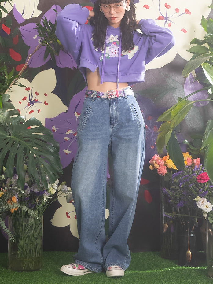 cilia Lave om Begravelse Cherry Blossom Embroidered Loose Straight Jeans - HIHIGHCALLHIGH – ARCANA  ARCHIVE