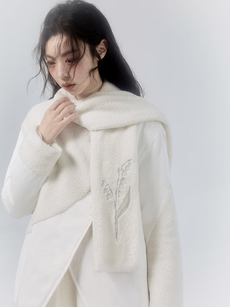 Cotton No-Collar Jacket ＆ Muffler