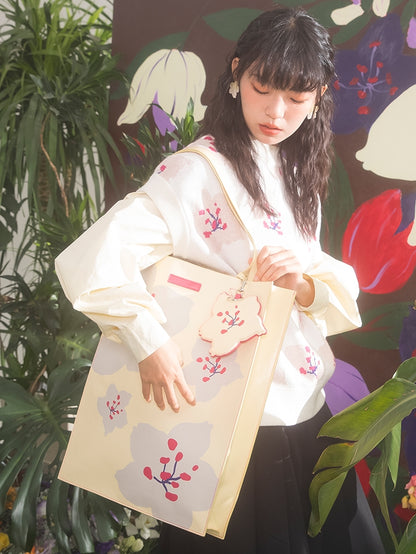 Cherry Blossom Print Tote Bag