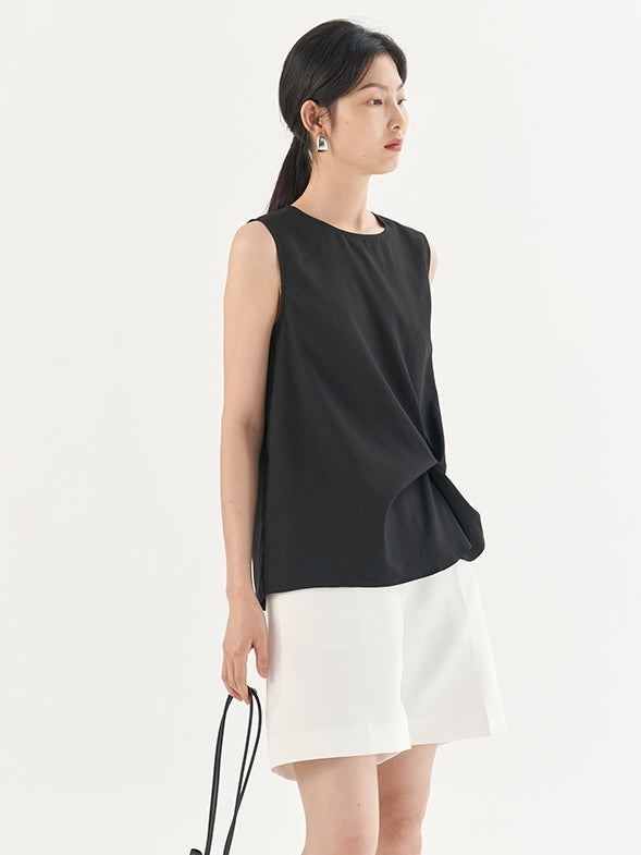 Knot-Front Sleeveless Top