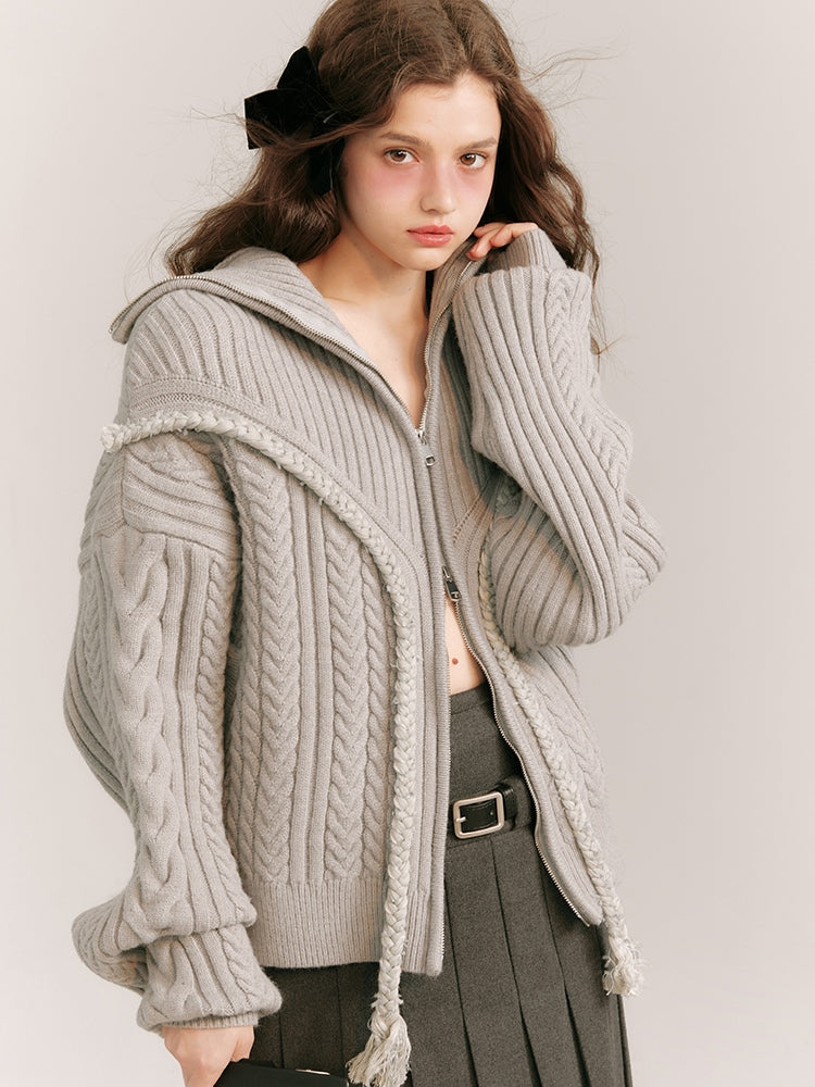 Knit Zip Cardigan