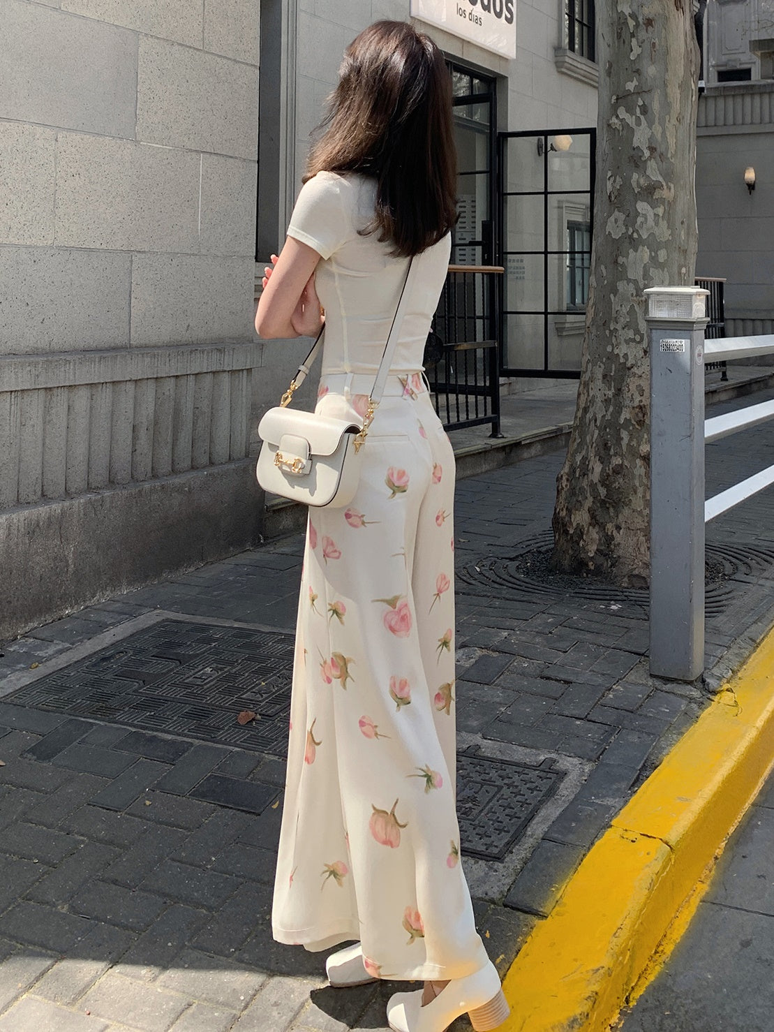 Floral Printed Wide-Leg Pants