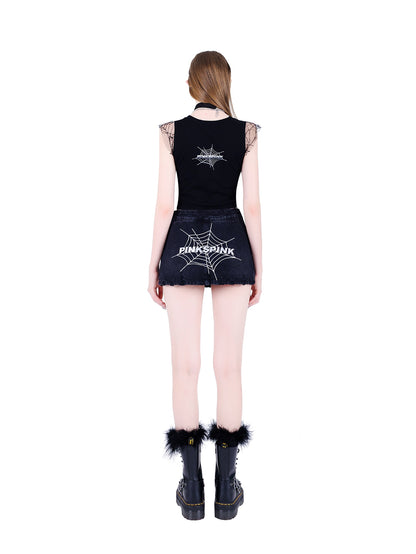 Spider Heavy Industry Sexy Y2k Skirt