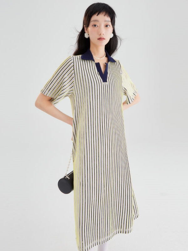 Retro Stripe POLO Dress