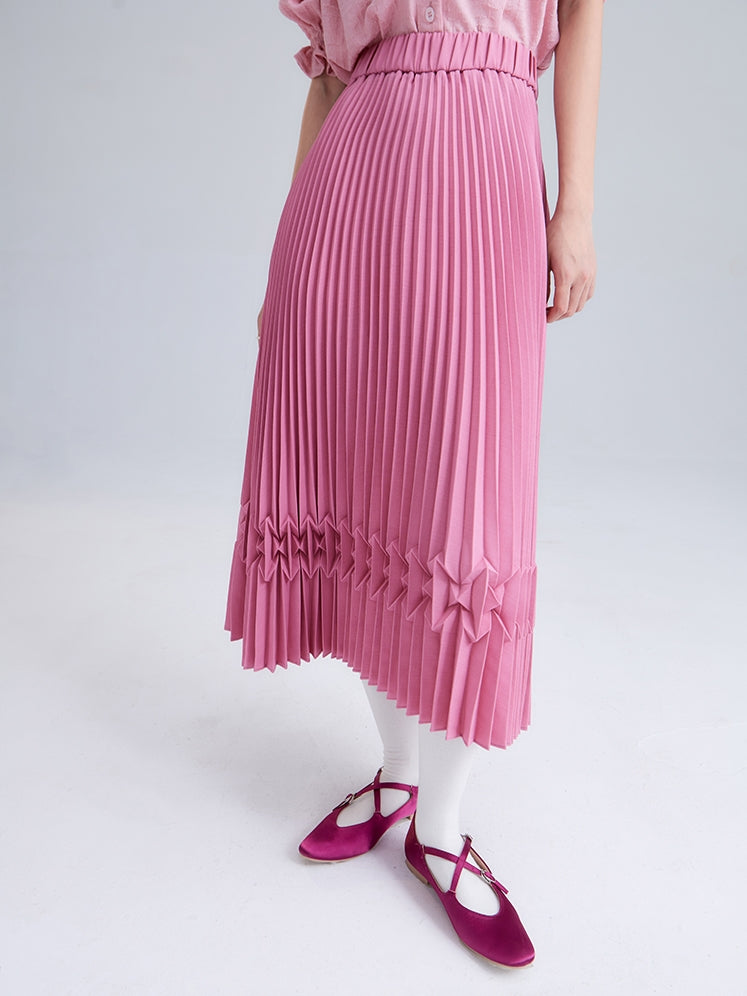 THREE-DIMENSIONAL PLEATED SKIRT