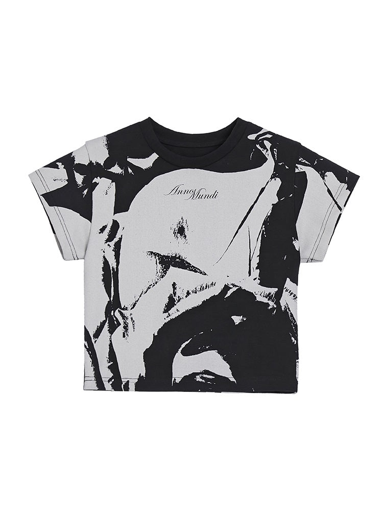 Marble Nichi Cropped T-shirt - Anno Mundi – ARCANA ARCHIVE