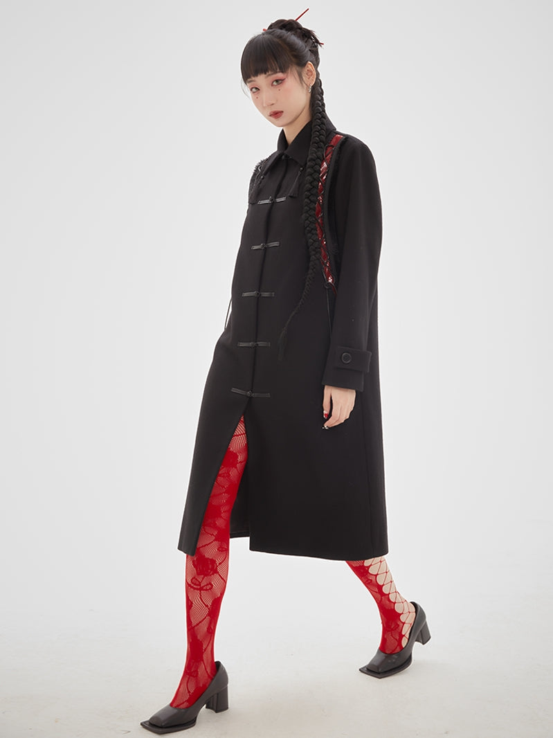 NICHI BACK-PRINT LONG-COAT