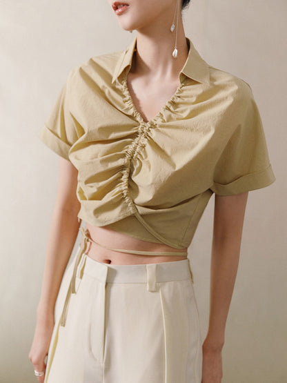 Drawstring Crop Top