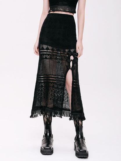 Crochet Fringed Skirt