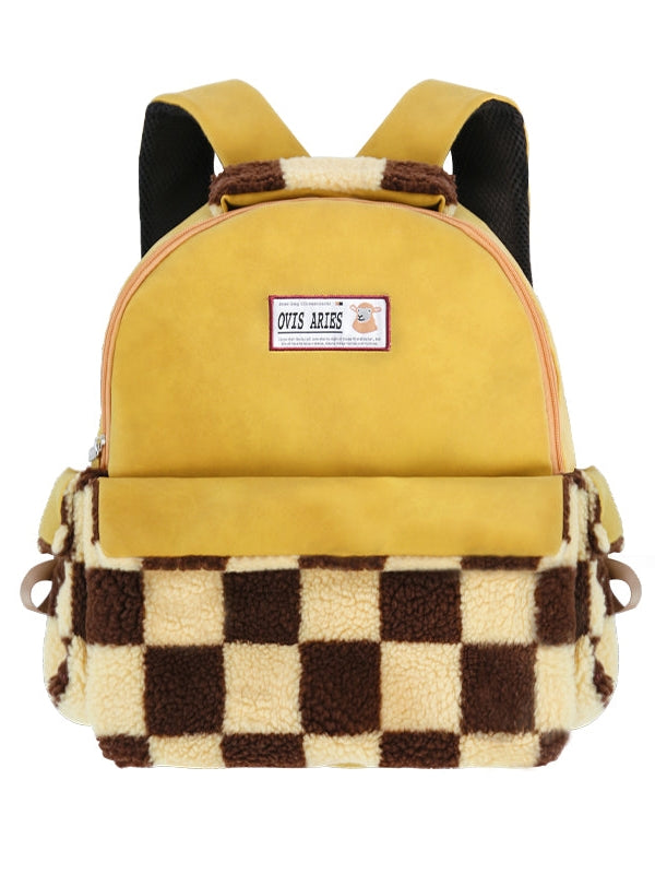 Lamb Velvet College Zipper Backpack