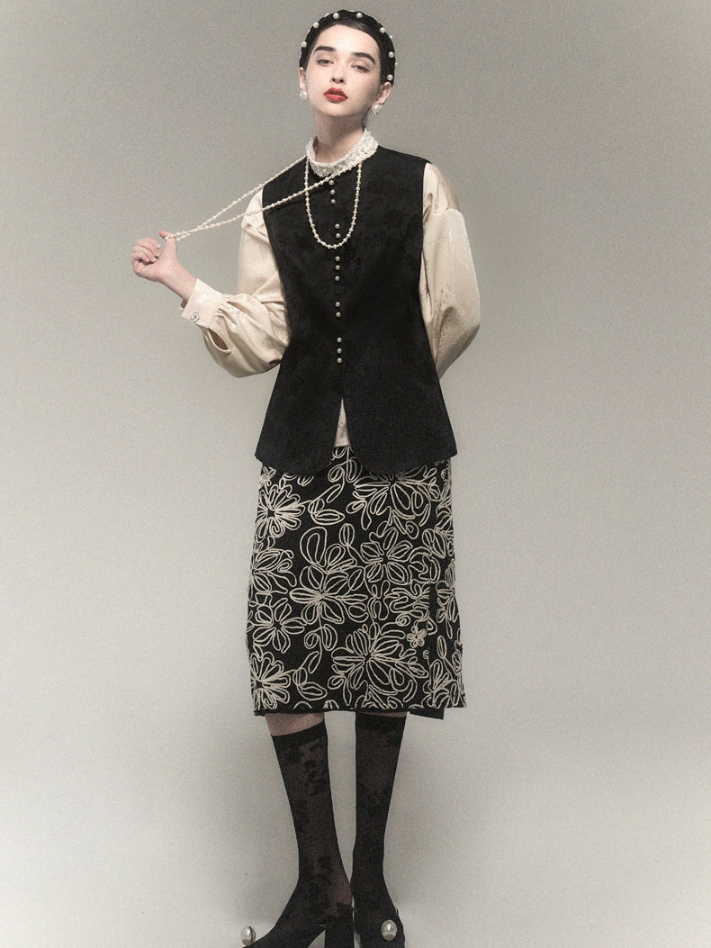 Retro Jacquard Vest