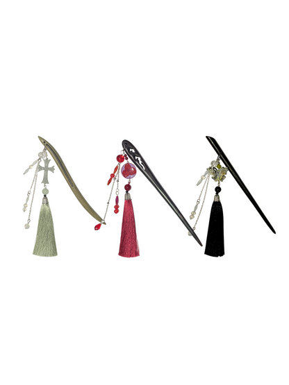 New CHINESE CLASSICAL TASSEL PENDANT HAIRPIN