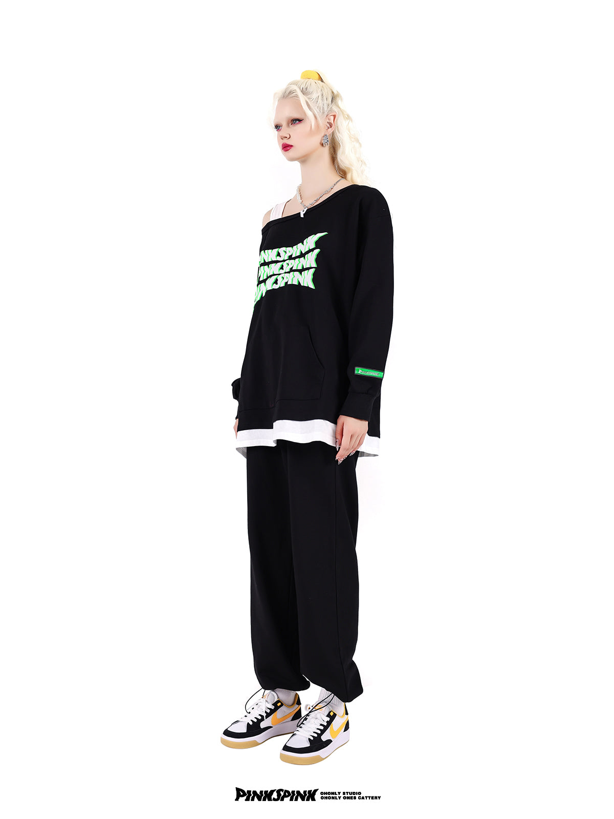 Sweat Casual Sporty Pullover Pants Set-UP