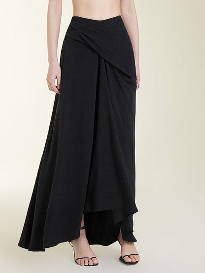 Displaced Waist Twist Skirt