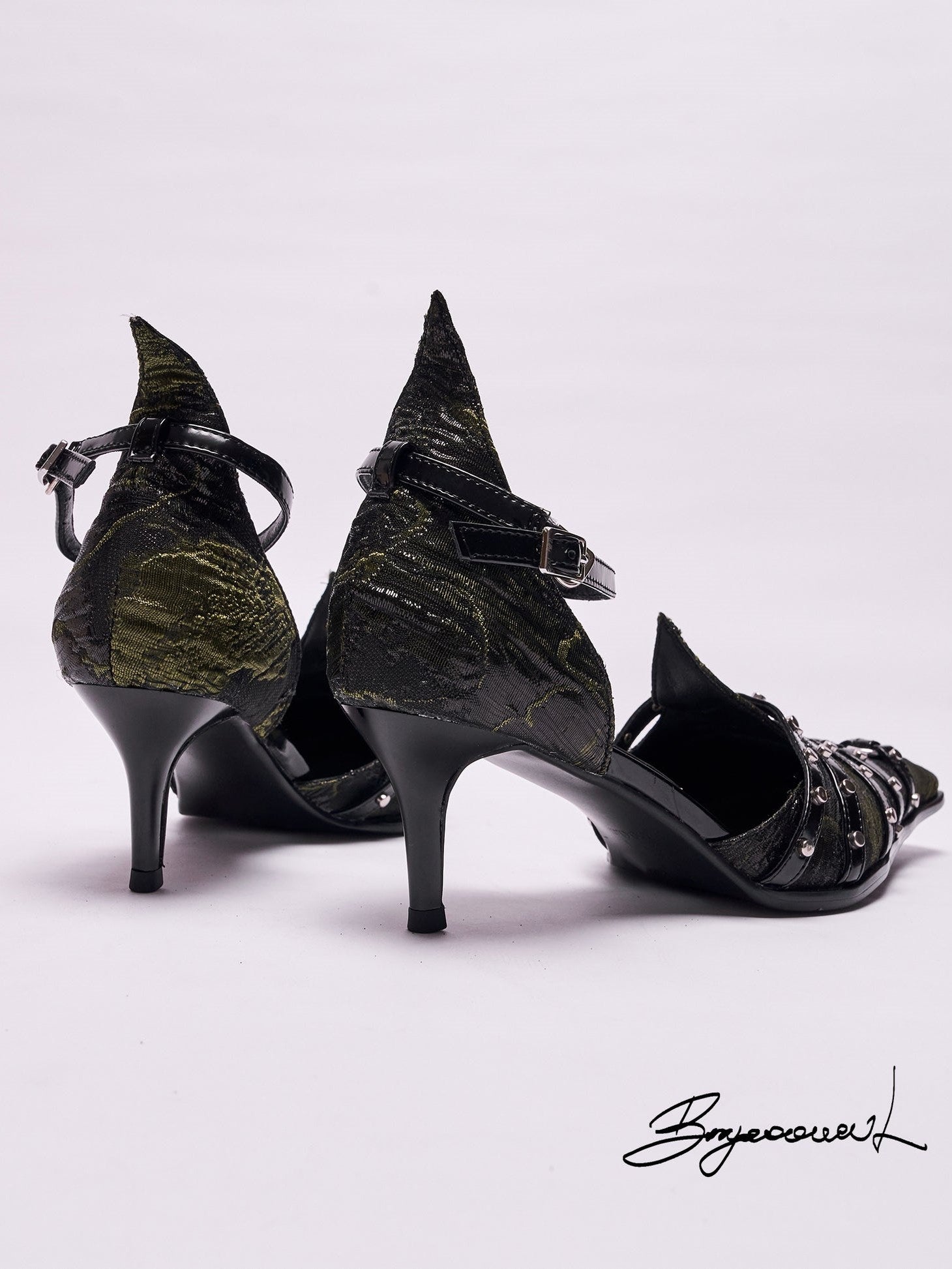 Moss Swamp Pointed-toe High Heels