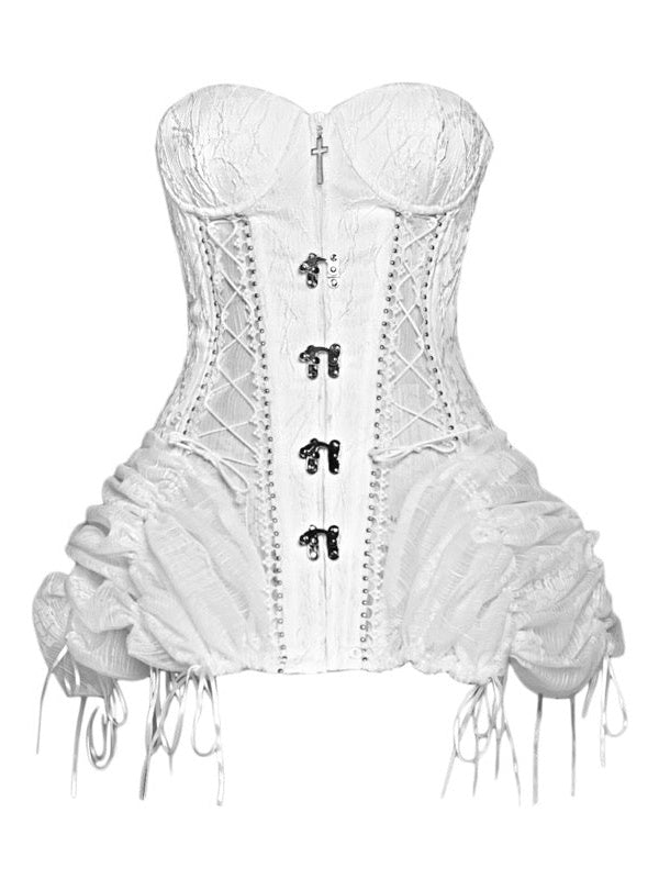 Ensemble de corset de bandage à poisson gothique