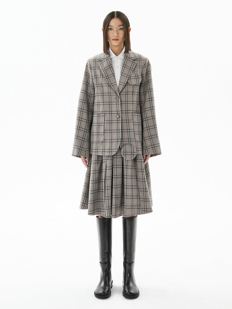 Britische Plaid -Freizeitjacke