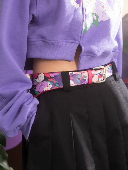 Cherry Blossom Print Belt