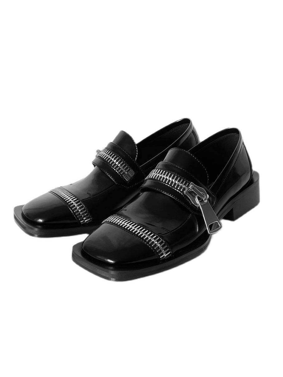 Fastener Nichi Square-toe Loafer - pinkpunkplank – ARCANA ARCHIVE