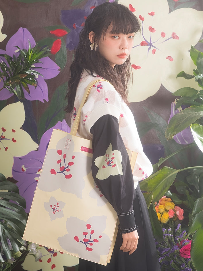 Cherry Blossom Print Tote Bag