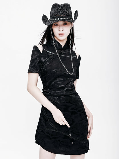 New Chinese Style Hollow Dress