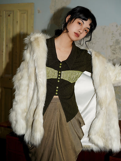 Mid-length Loose Fur Coat