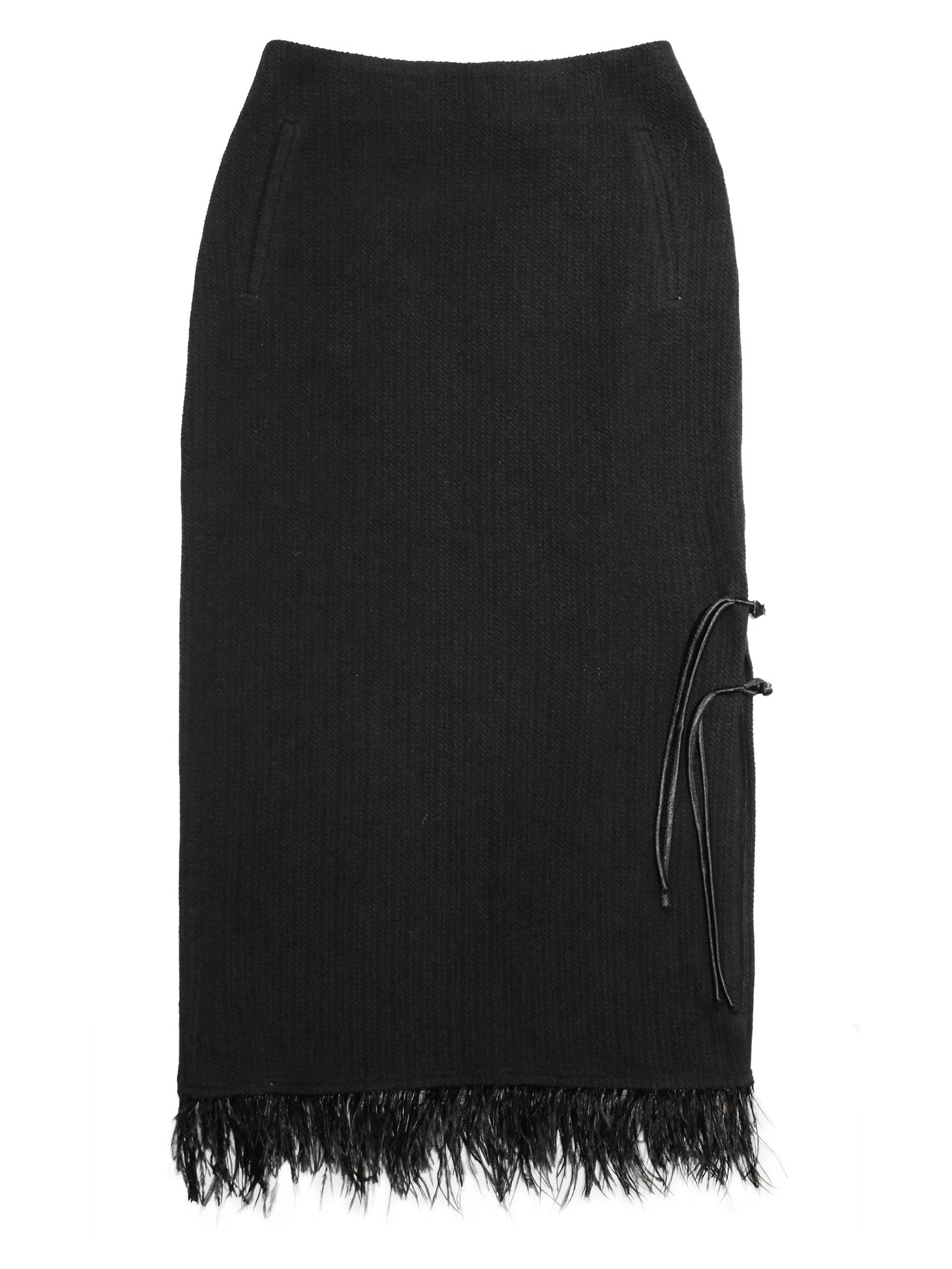 CHINESE-STYLE BUCKLE SLIM LONG SKIRT